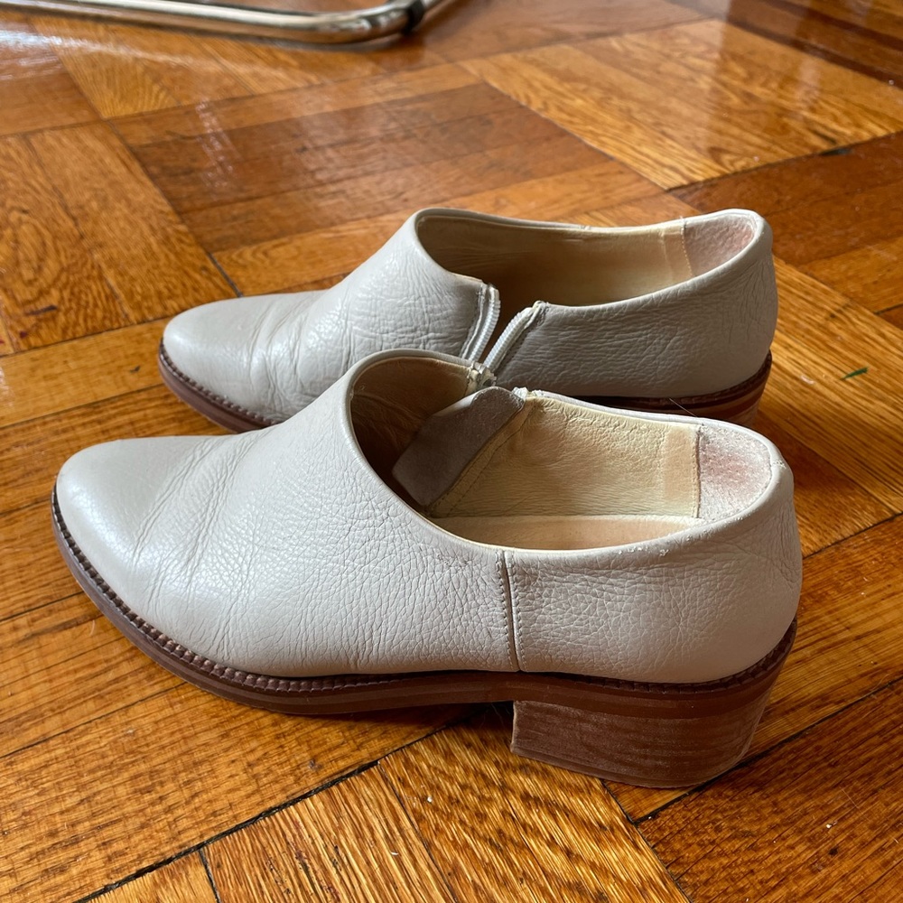 Gray Miista block heel shoes